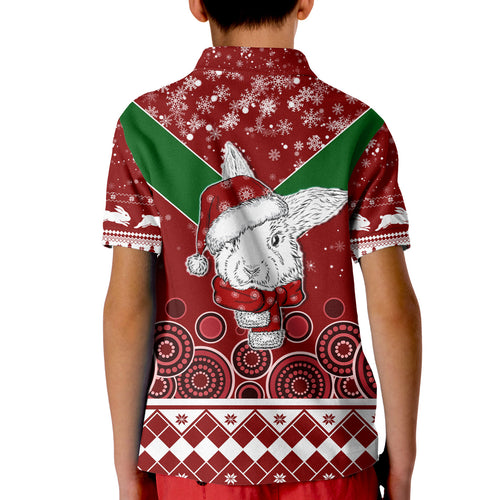aboriginal-art-the-bunnies-merry-christmas-kid-polo-shirt