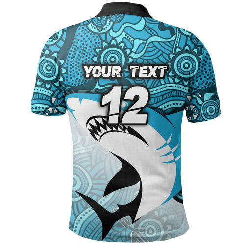 custom-personalised-sharks-aboriginal-polo-shirt-sea-wave-style