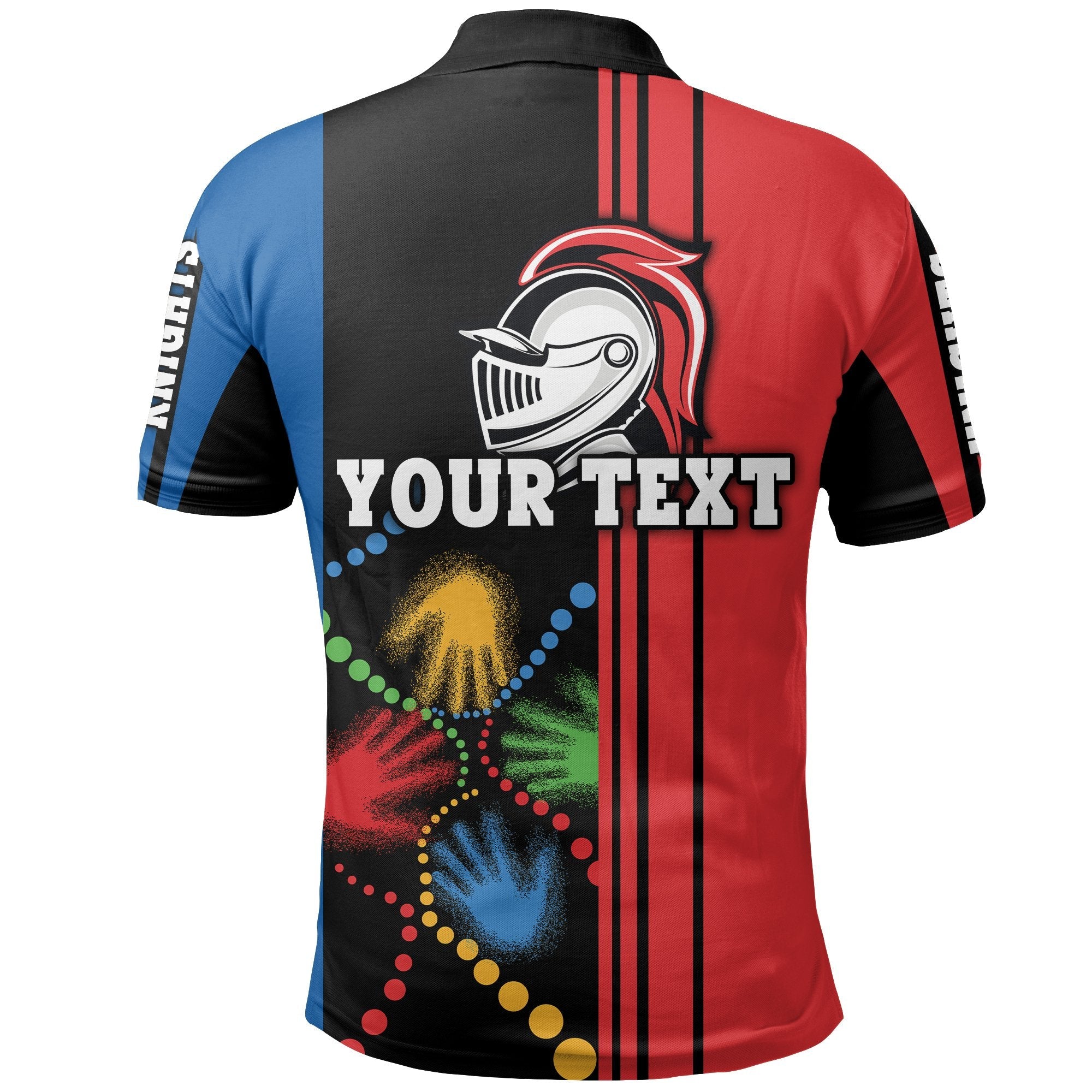 custom-personalised-knights-polo-shirt-newcastle-naidoc-week-aboriginal-sport-style