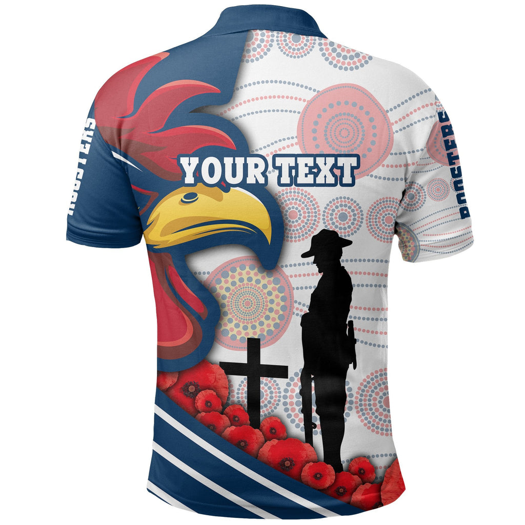 custom-personalised-australia-roosters-polo-shirt-anzac-day-three-tiles-style