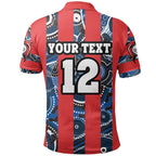 custom-personalised-knights-polo-shirt-newcastle-aboriginal-vertical-style