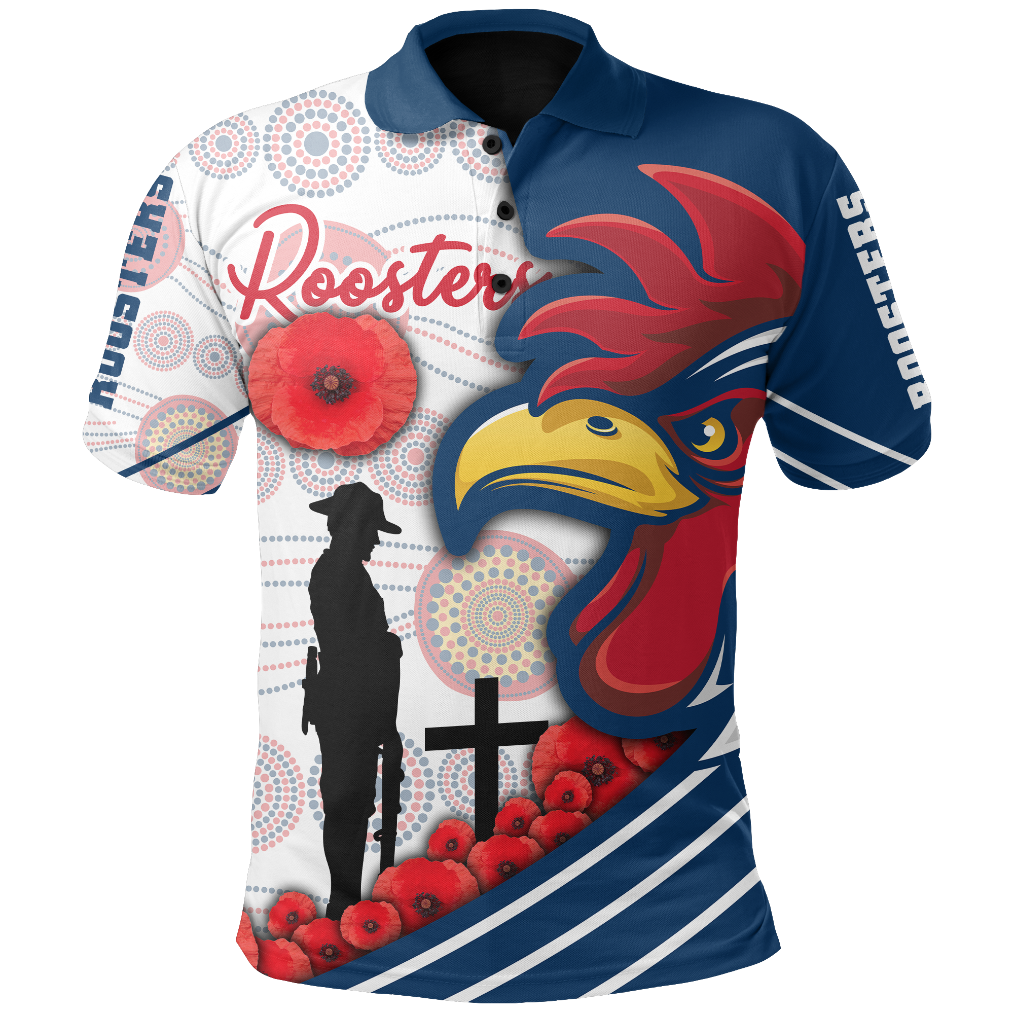 australia-roosters-polo-shirt-anzac-day-three-tiles-style