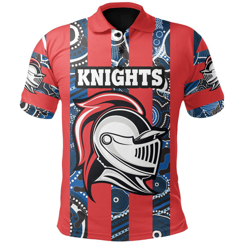 custom-personalised-knights-polo-shirt-newcastle-aboriginal-vertical-style
