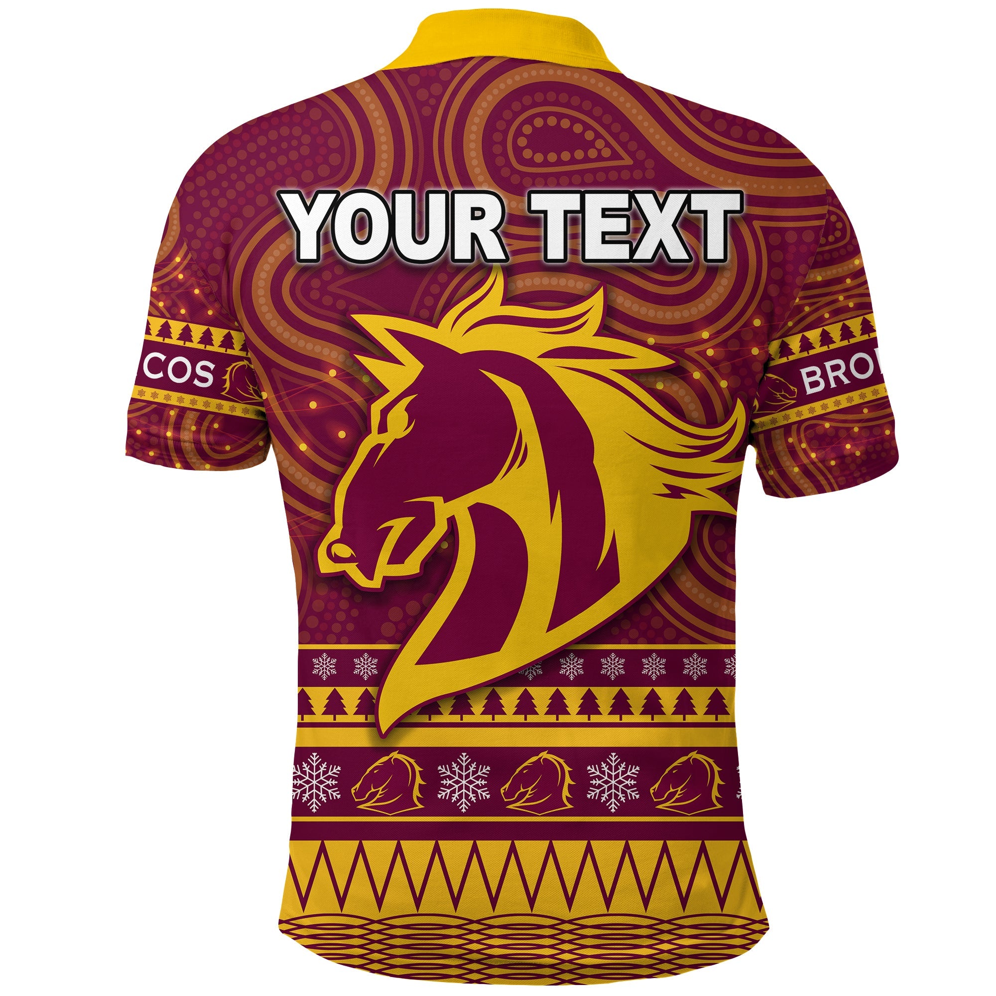 custom-personalised-broncos-christmas-polo-shirt-brisbane-indigenous