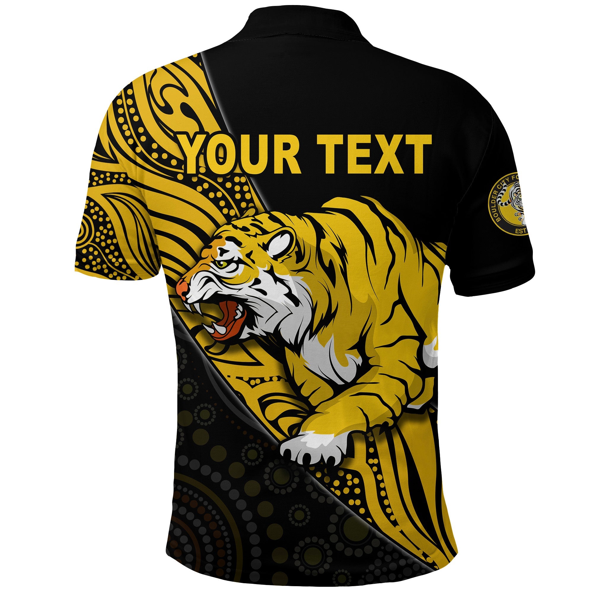 custom-personalised-boulder-city-football-club-polo-shirt-goldfields-football-indigenous-tigers