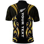 custom-personalised-new-zealand-maori-polo-shirt-simple-love-gold