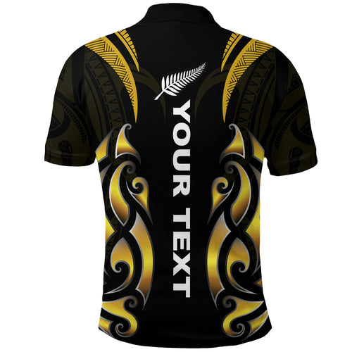 custom-personalised-new-zealand-maori-polo-shirt-simple-love-gold