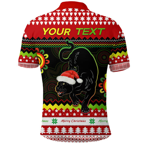custom-personalised-panthers-christmas-polo-shirt-penrith-snow-mix-indigenous