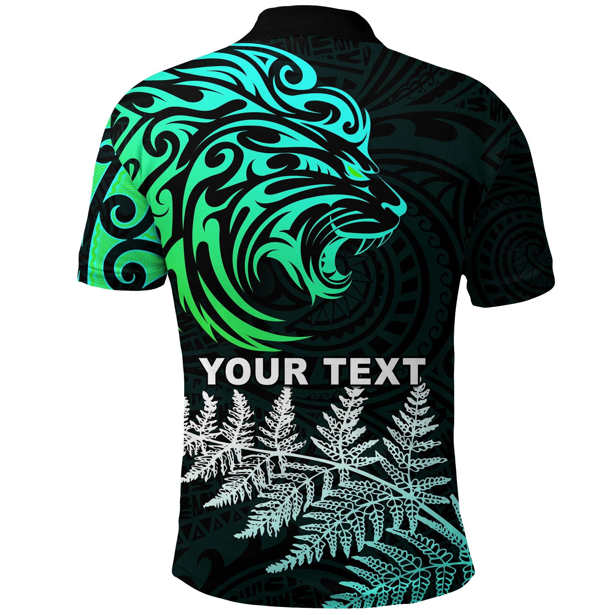 custom-personalised-lion-maori-polo-shirt-aotearoa-mix-silver-fern-version-blue