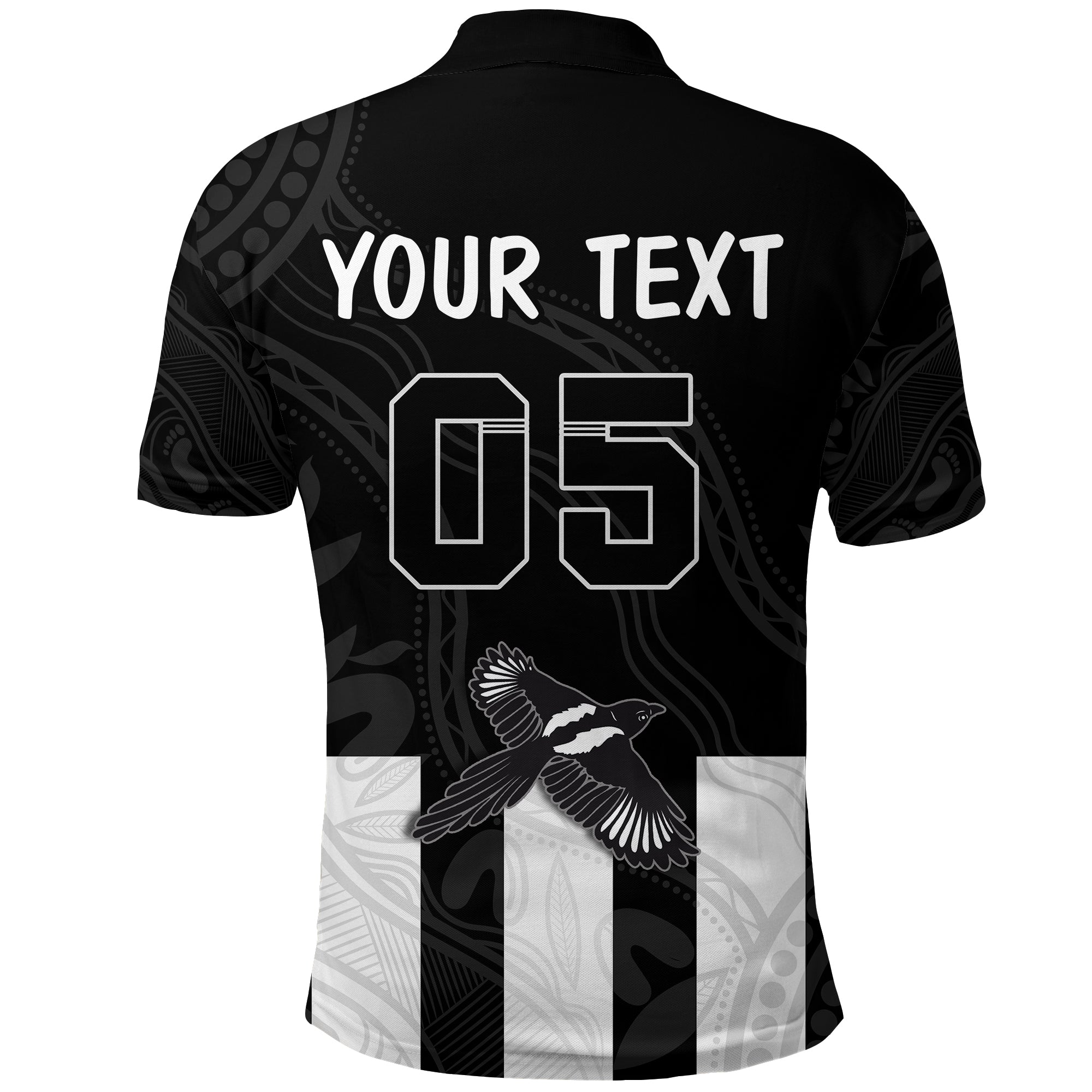custom-personalised-magpies-indigenous-polo-shirt-2021-heroic-custom-text-and-number