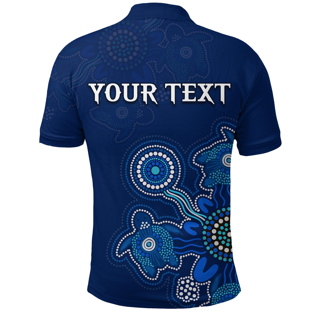 custom-personalised-aboriginal-dot-polo-shirt-turtles-victory