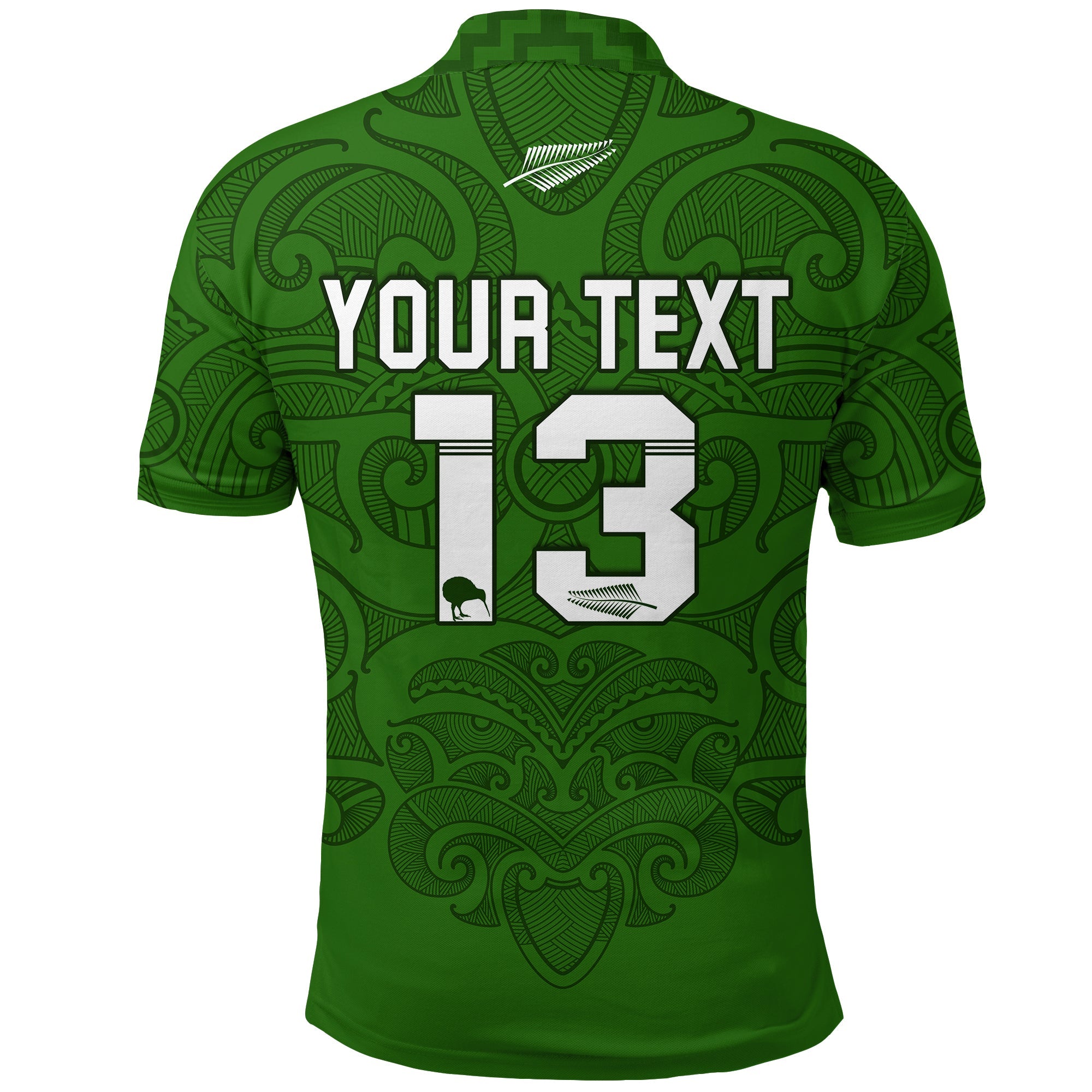 custom-personalised-maori-2021-polo-shirt-green-aotearoa-tattoo-custom-text-and-number