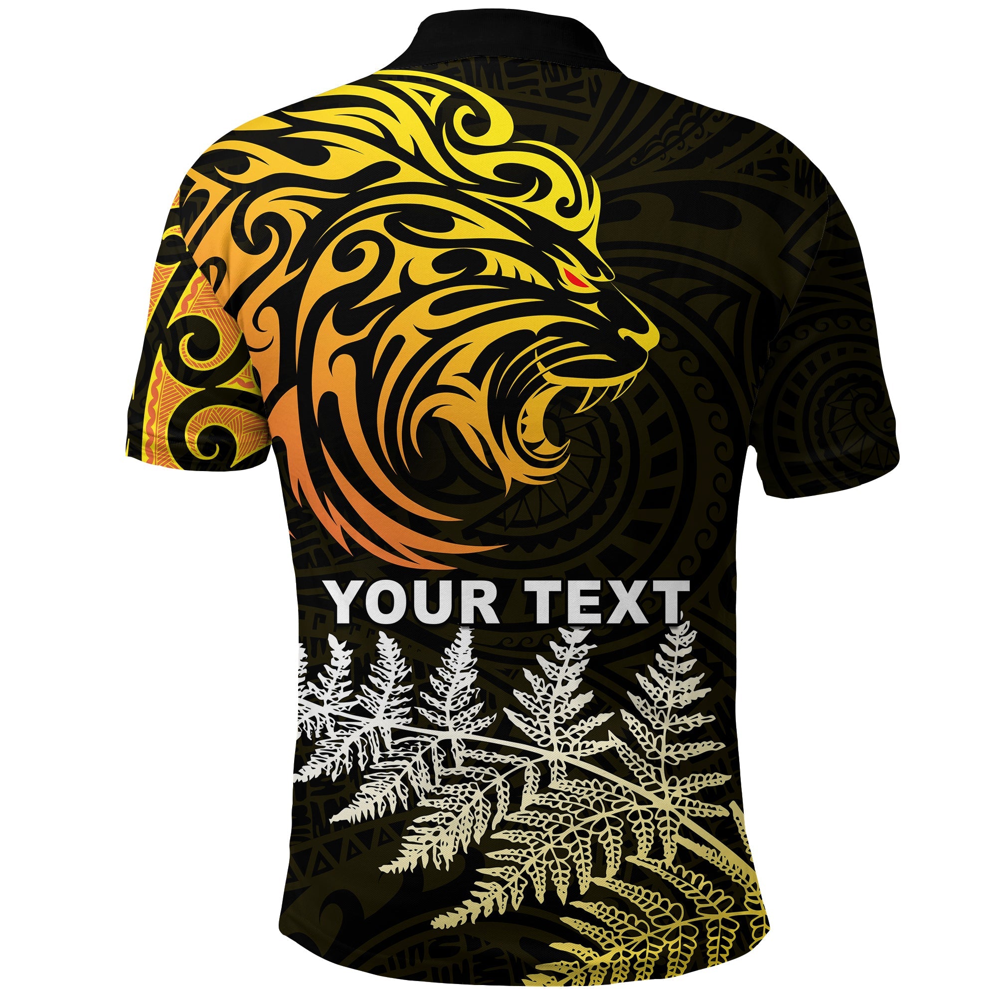 custom-personalised-lion-maori-polo-shirt-aotearoa-mix-silver-fern