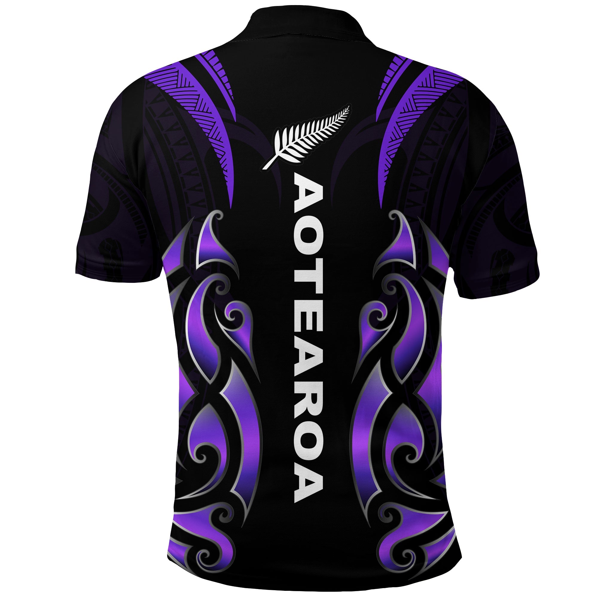 new-zealand-maori-polo-shirt-simple-love-purple