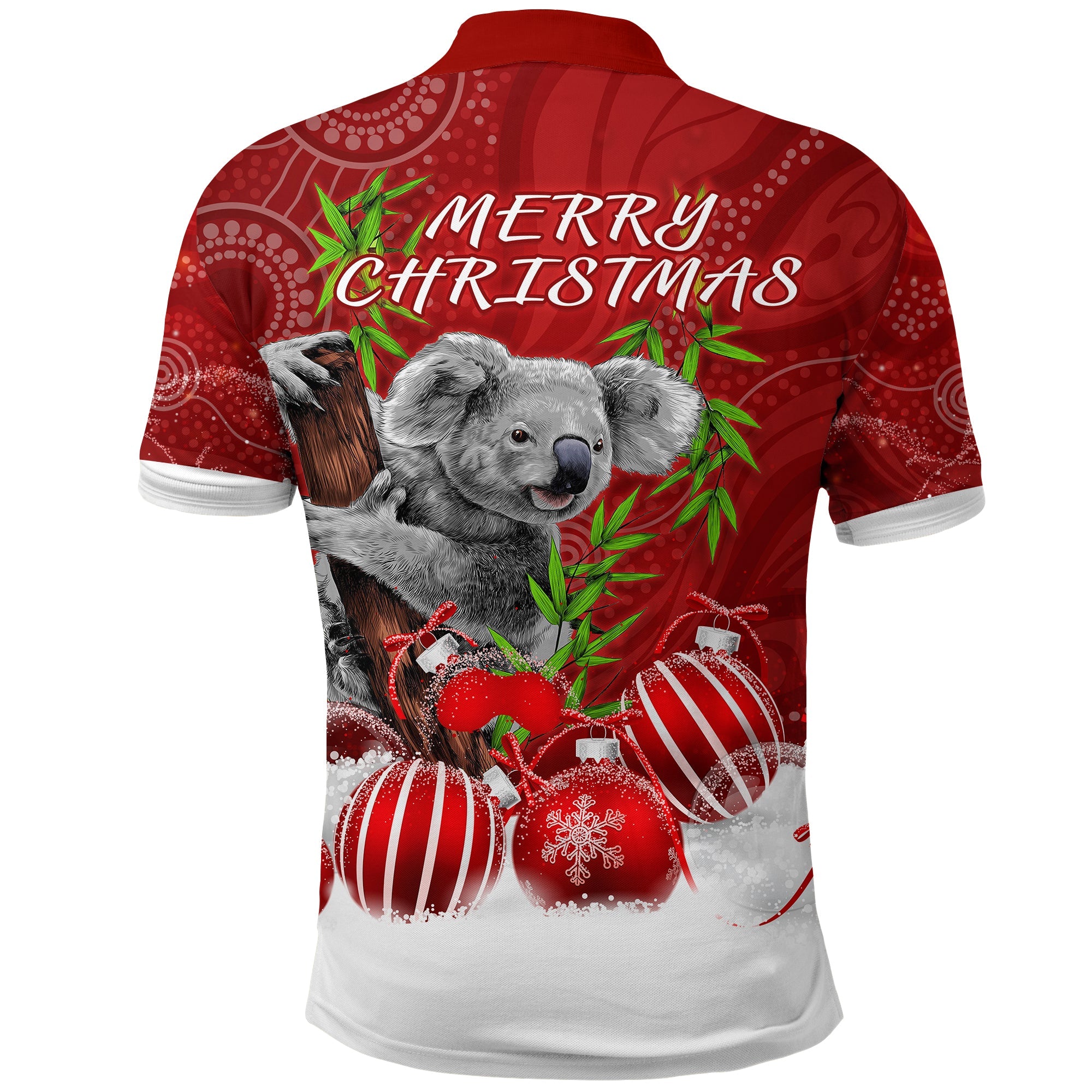 australia-koala-aboriginal-polo-shirt-merry-christmas