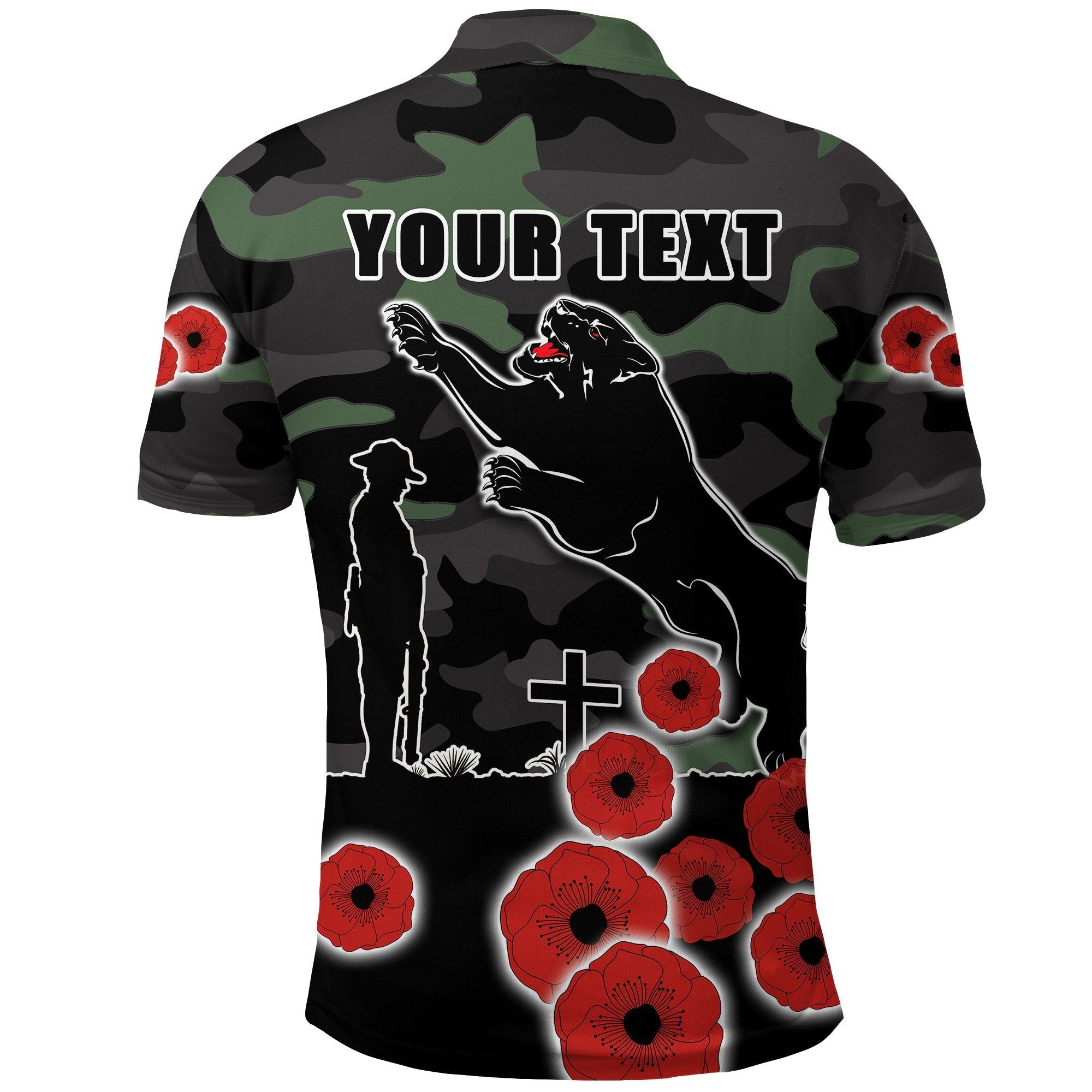 custom-personalised-panthers-anzac-day-polo-shirt-simple-poppy