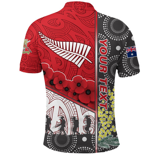 custom-personalised-anzac-day-lest-we-forget-polo-shirt-australia-indigenous-and-new-zealand-maori-red