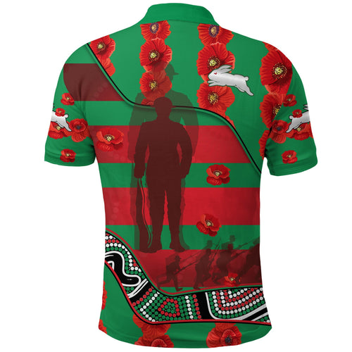 custom-personalised-rabbitohs-anzac-day-polo-shirt-rugby-south-sydney-indigenous-military