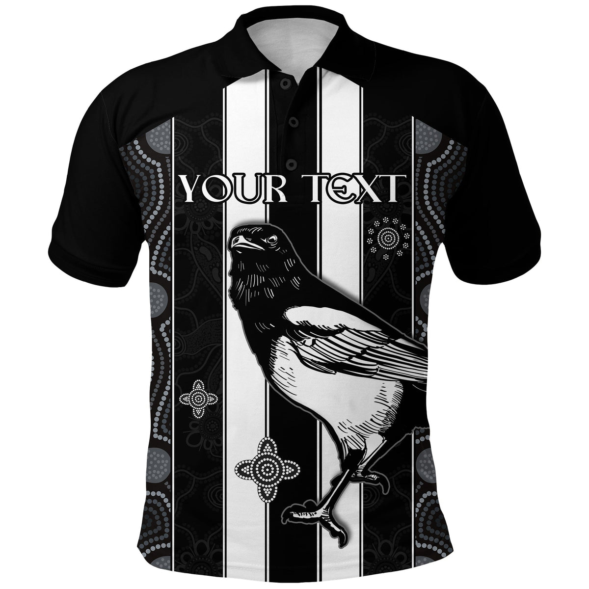 custom-personalised-magpies-indigenous-polo-shirt-we-are-the-champions