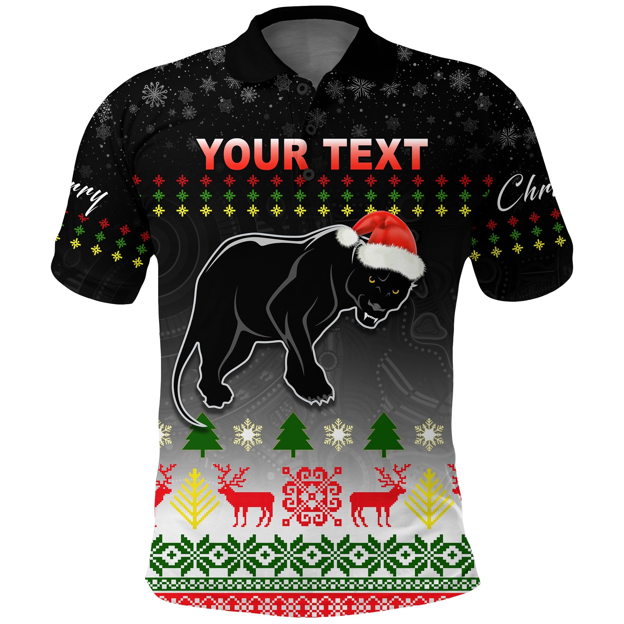 custom-personalised-penrith-panthers-polo-shirt-merry-christmas-2021-indigenous