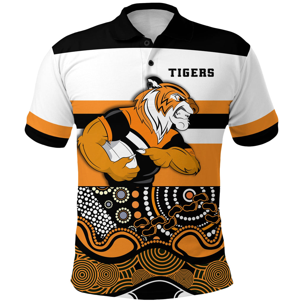 custom-personalised-tigers-indigenous-polo-shirt-wests-football-custom-text-and-number