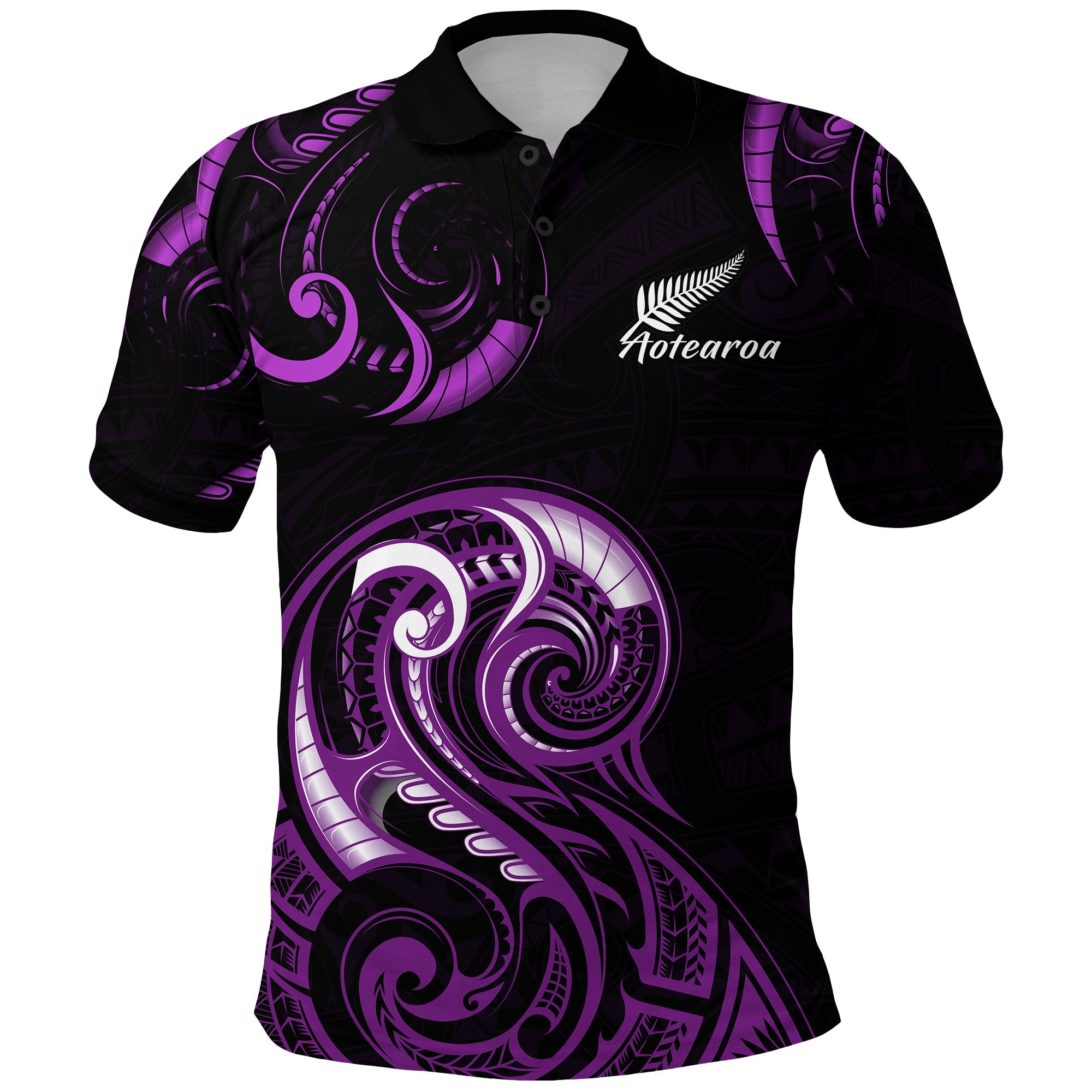 aotearoa-fern-polo-shirt-maori-pattern-version-purple