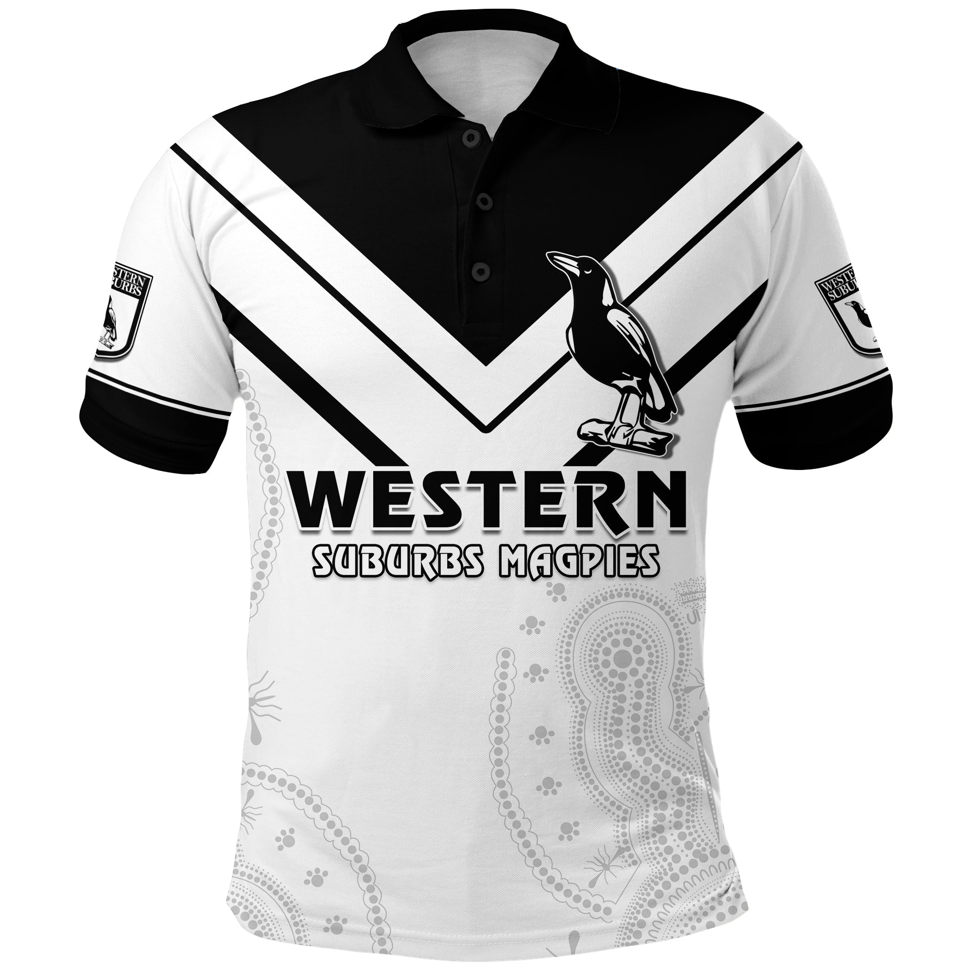 custom-personalised-the-magpies-indigenous-polo-shirt-1908-western-suburbs