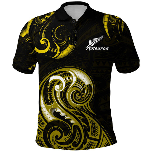 aotearoa-fern-polo-shirt-maori-pattern-version-gold