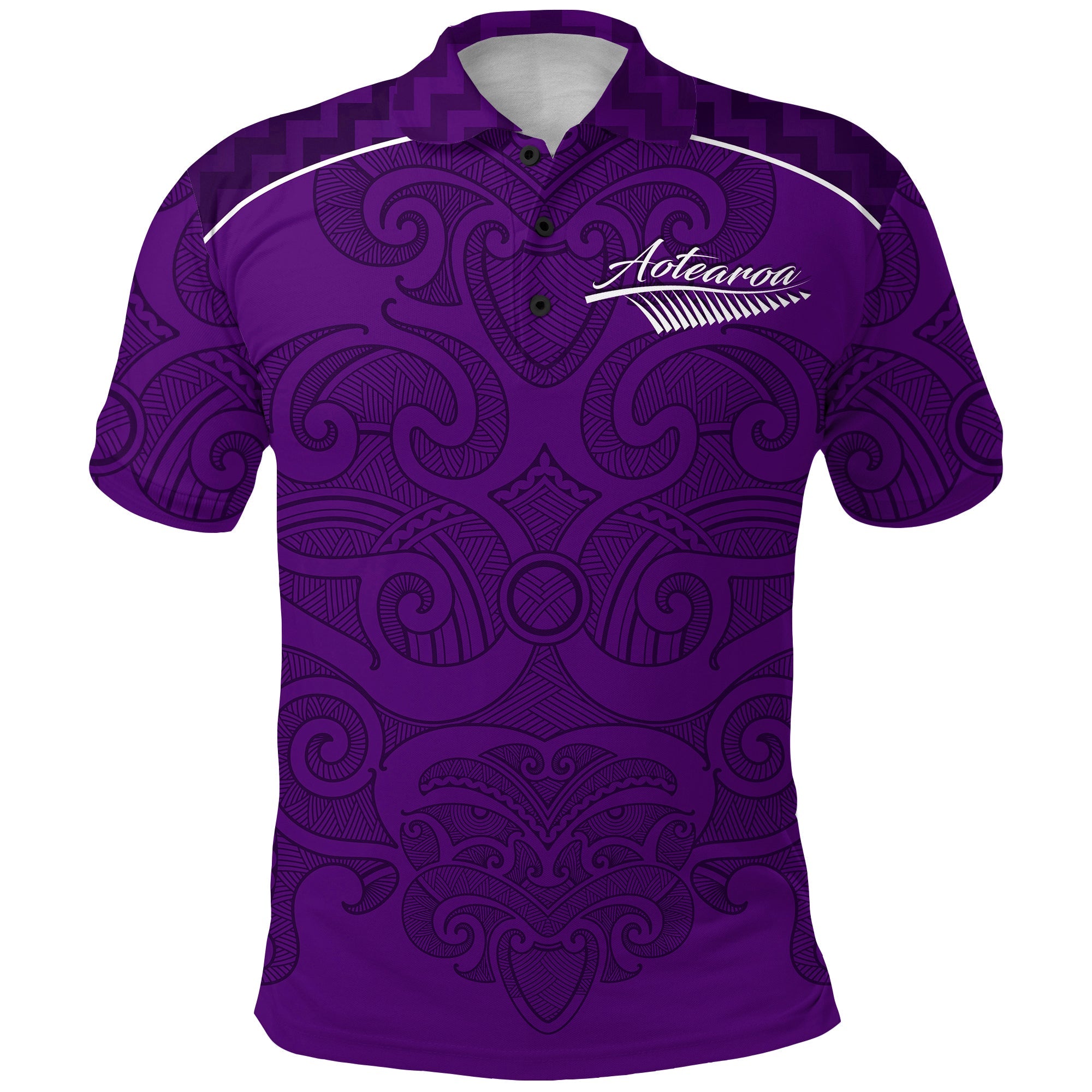 custom-personalised-maori-2021-polo-shirt-purple-aotearoa-tattoo-custom-text-and-number