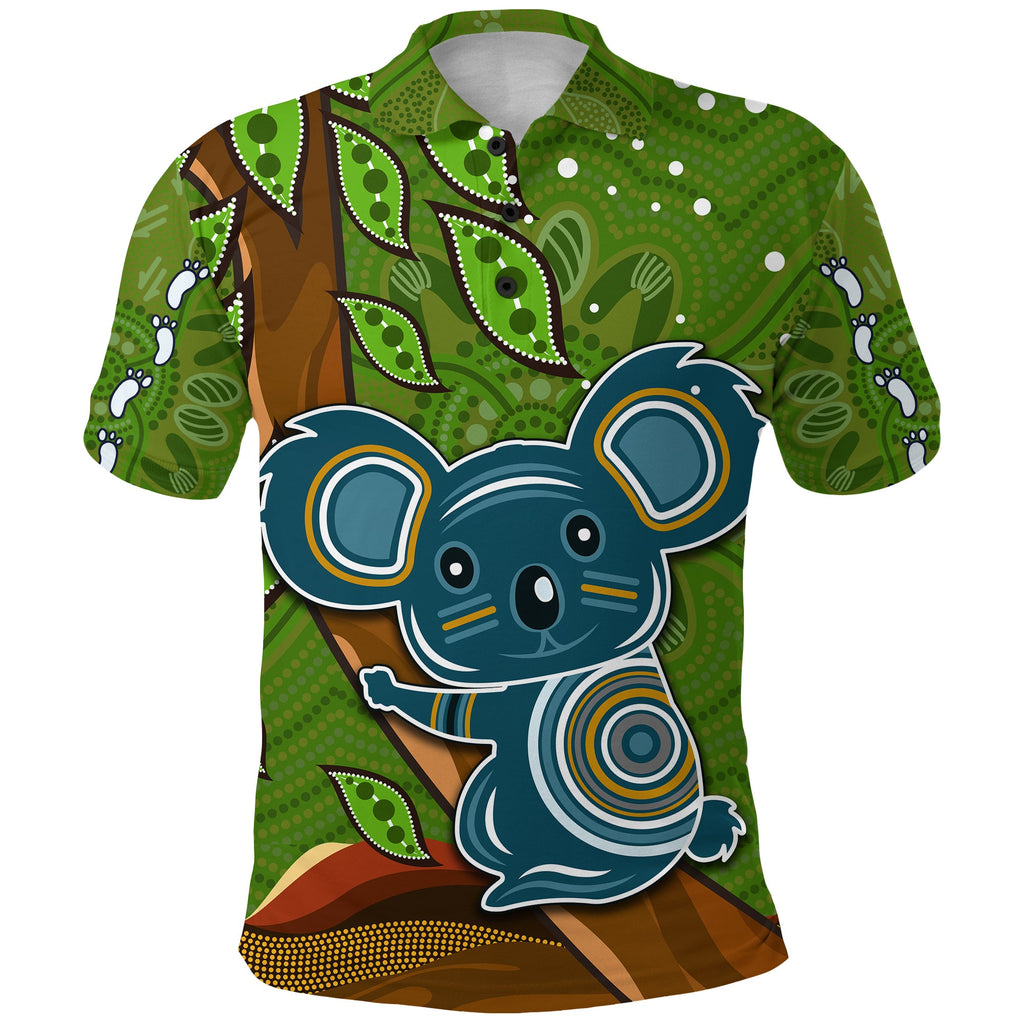koala-climbing-tree-polo-shirt-aboriginal-aussie