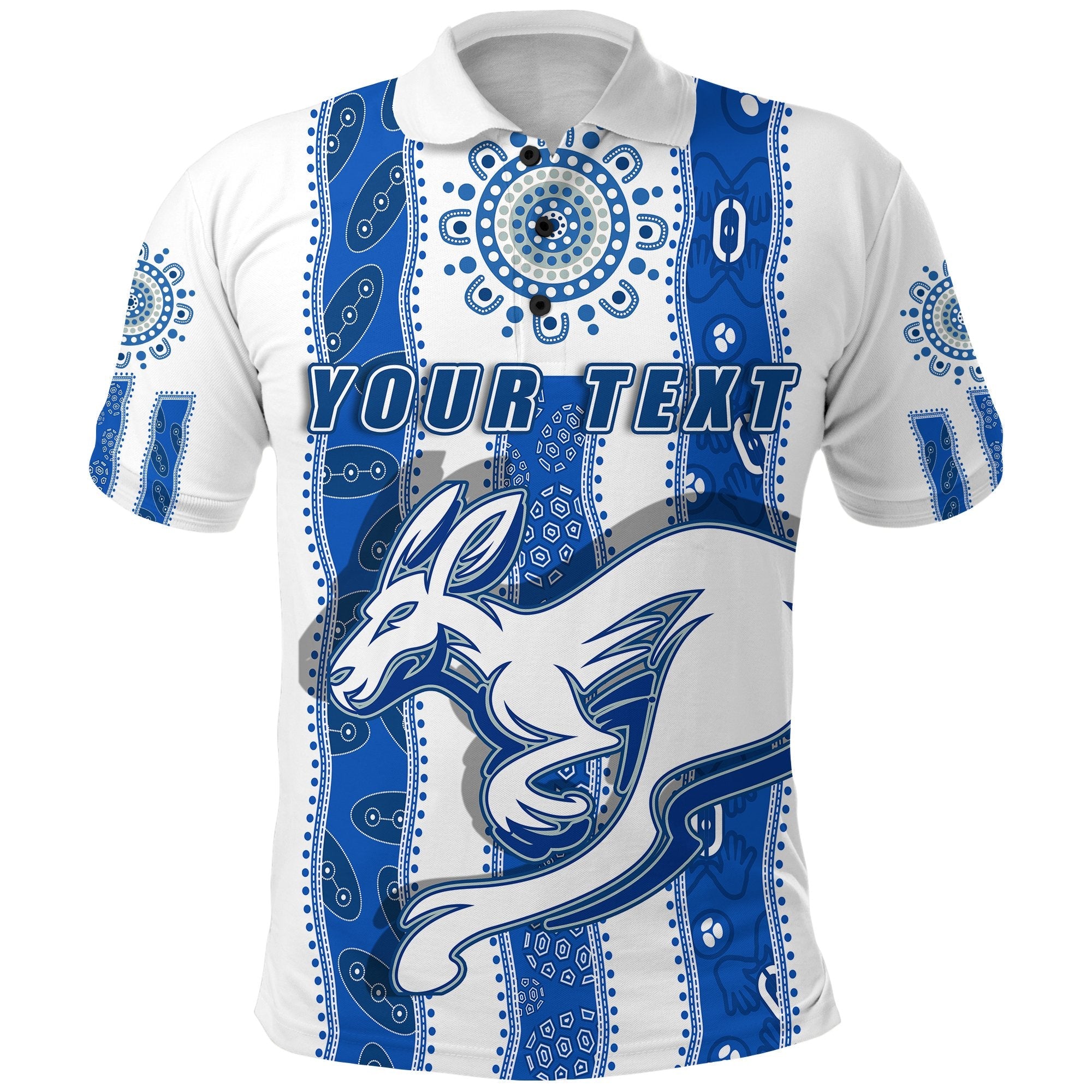 custom-personalised-melbourne-kangaroos-polo-shirt-indigenous-north-roos-white