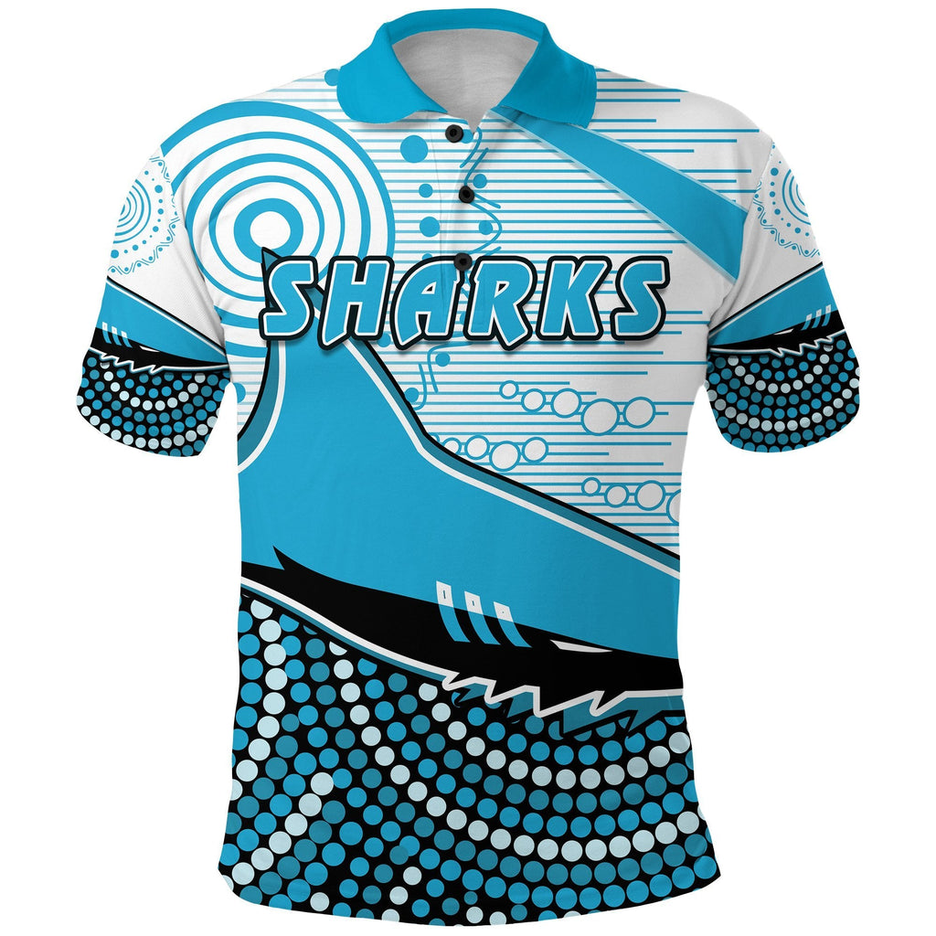 combo-polo-shirt-and-men-short-sharks-cronulla-indigenous-unique
