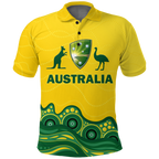 (Custom Personalised) Australia Cricket Aboriginal Pattern Polo Shirt - LT2