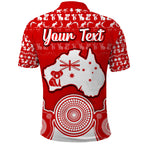 custom-personalised-australian-koala-christmas-vibe-with-aboriginal-dot-painting-style-no2-polo-shirt