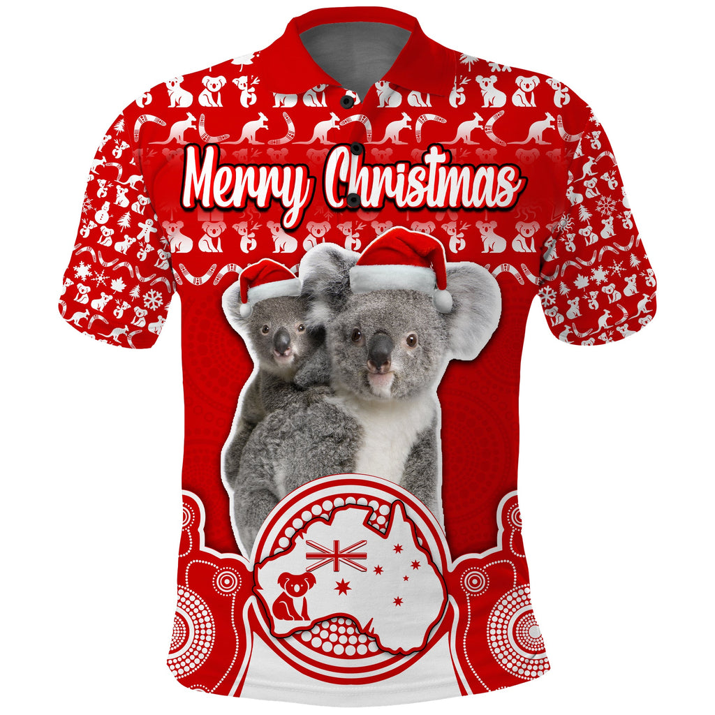 australian-koala-christmas-vibe-with-aboriginal-dot-painting-style-no1-polo-shirt