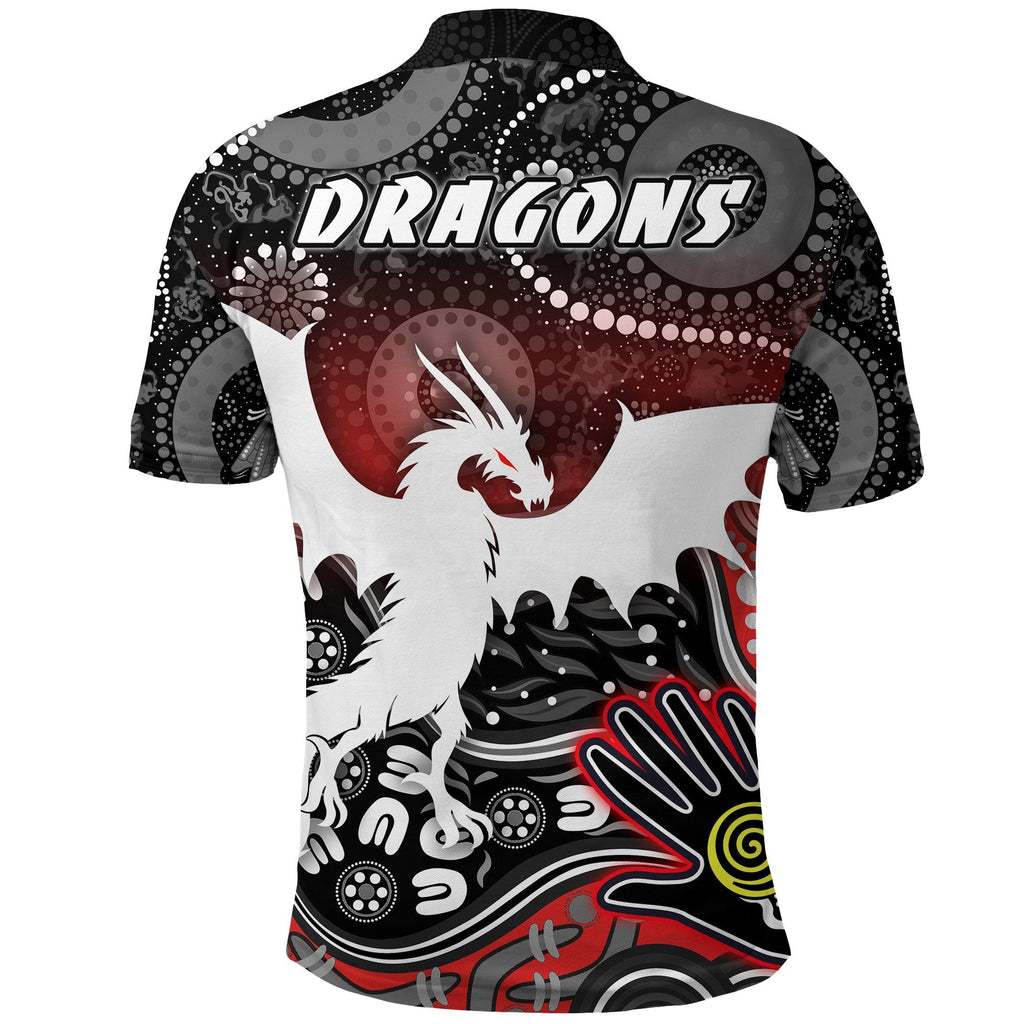 custom-personalised-white-dragons-polo-shirt-indigenous