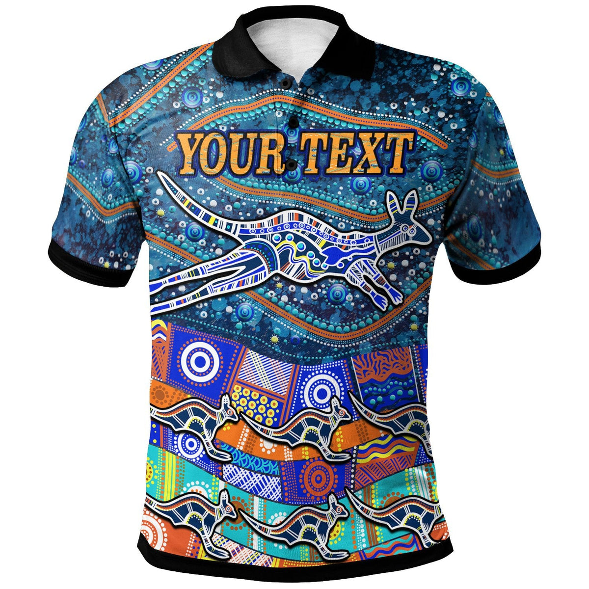 custom-text-polo-shirts-kangaroo-dreaming