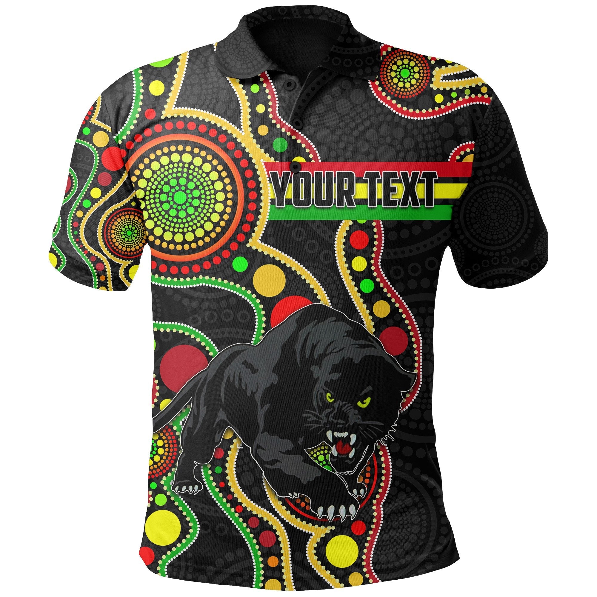 custom-personalised-penrith-polo-shirt-black-panthers-indigenous