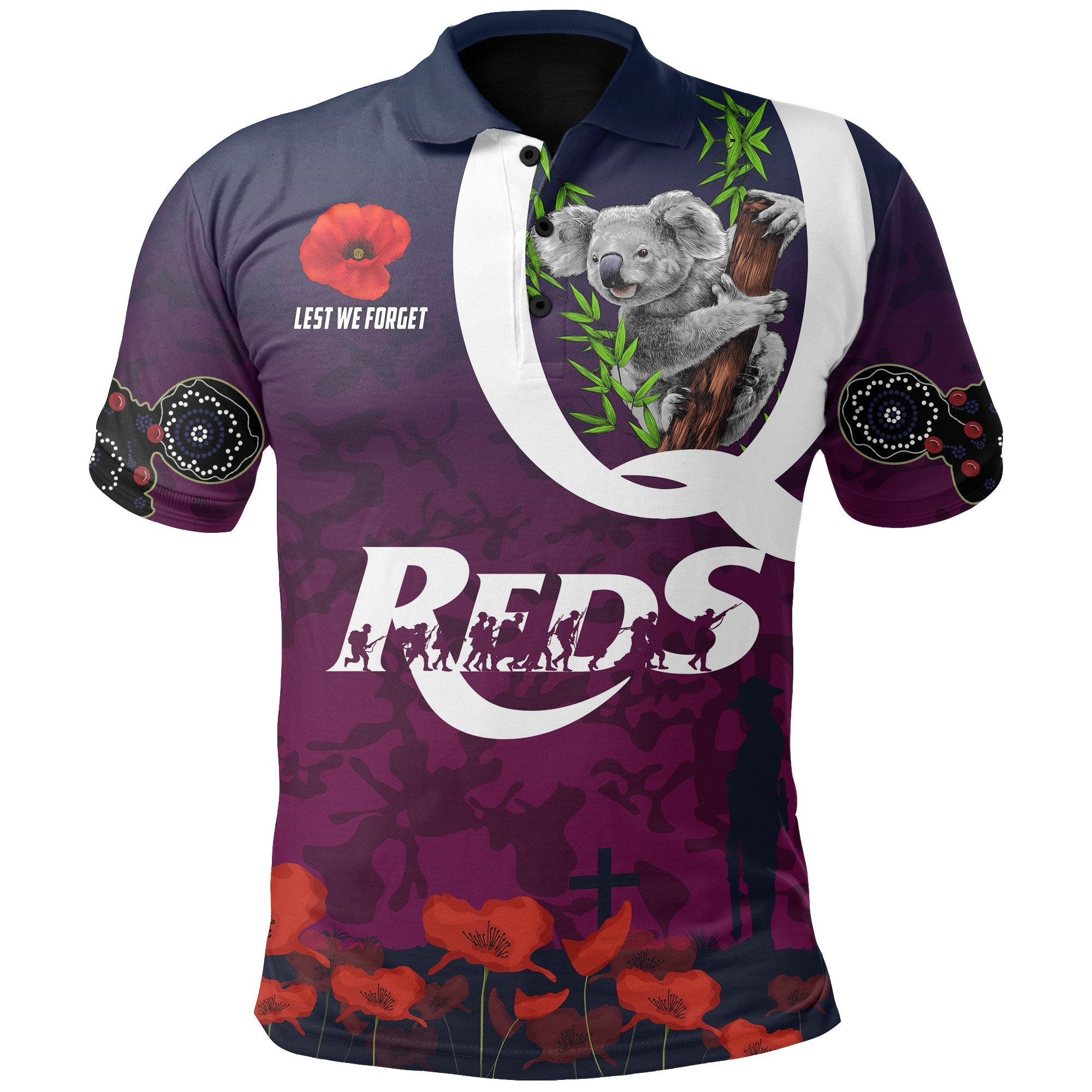 queensland-reds-polo-shirt-koala-anzac-day