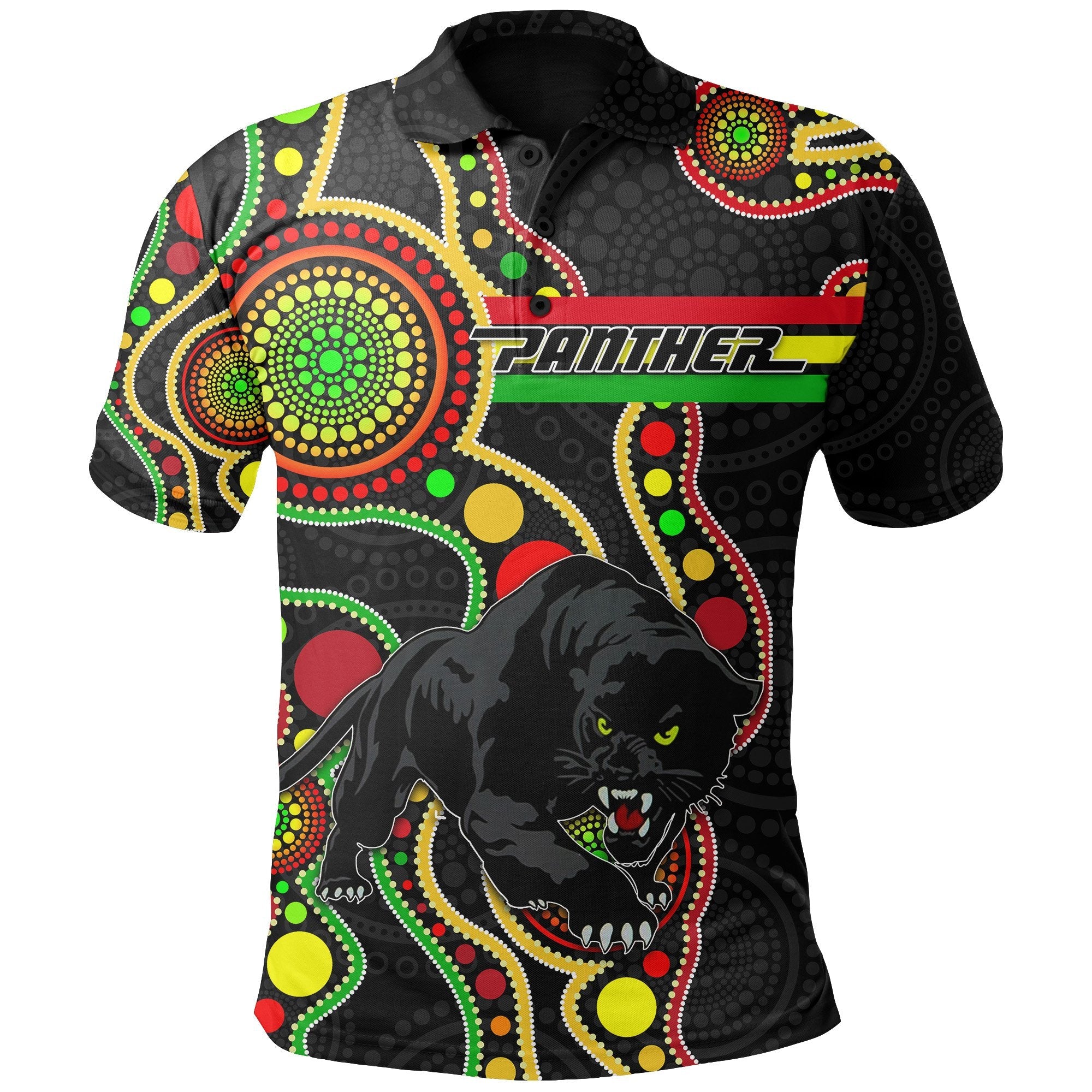 penrith-polo-shirt-black-panthers-indigenous