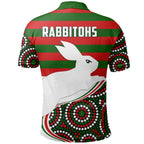 rabbitohs-indigenous-rugby-cartoon-polo-shirt