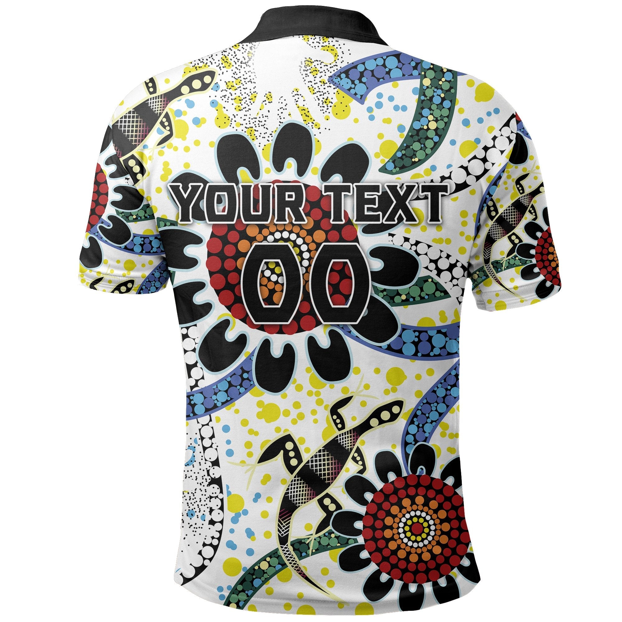 custom-personalised-australia-indigenous-rugby-polo-shirt-all-stars-sporty-style-white-custom-text-and-number