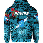 Port Adelaide Power ANZAC Zip Up And Pullover Hoodie Indigenous Vibes LT8