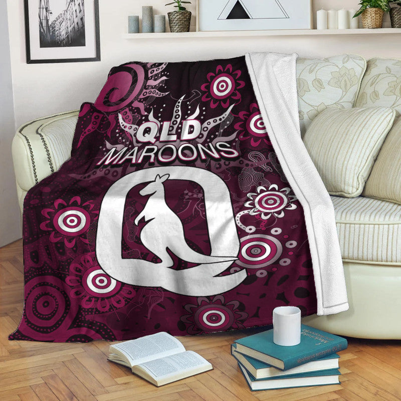 QLD Maroons Premium Blanket Aboriginal  LT6