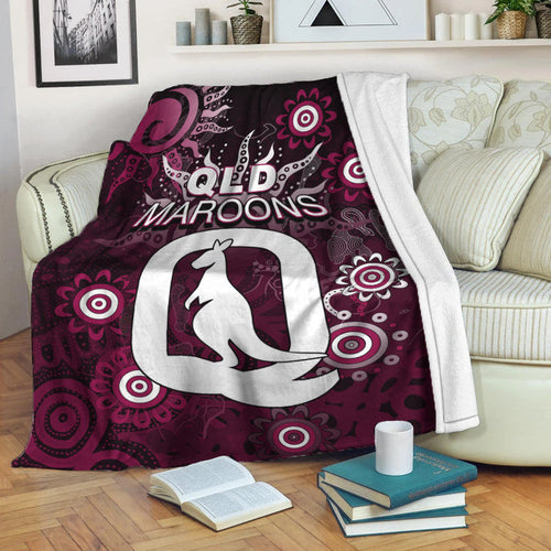 QLD Maroons Premium Blanket Aboriginal  LT6