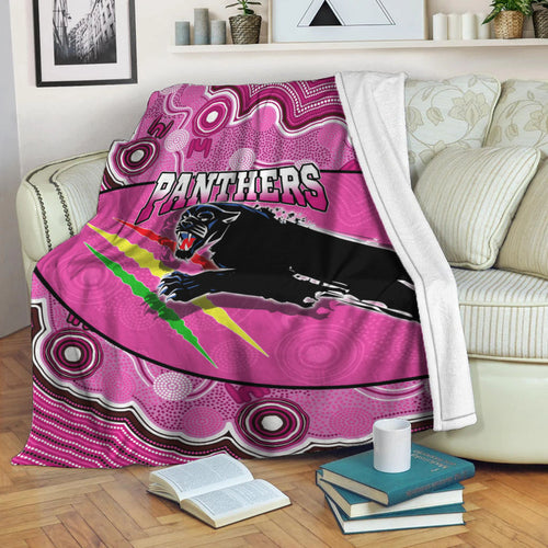 panthers-rugby-premium-blanket-aboriginal-basic-style-pink