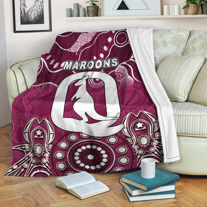 Queensland Maroons Premium Blanket Aboriginal  LT6
