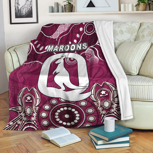 Queensland Maroons Premium Blanket Aboriginal  LT6