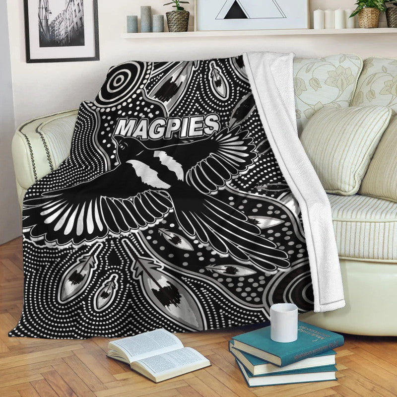 collingwood-magpies-premium-blanket-aboriginal-art
