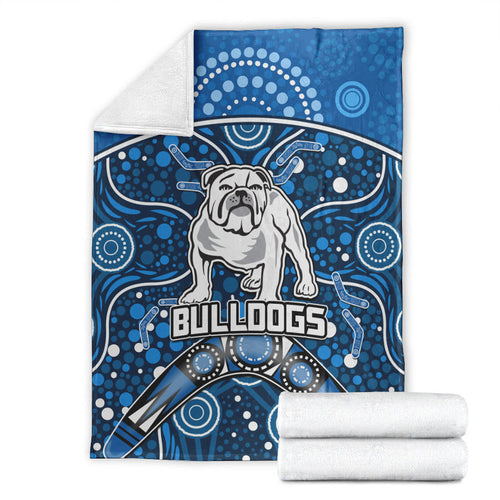 bulldogs-rugby-premium-blanket-boomerang-indigenous-dots